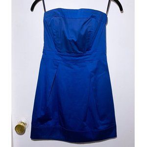 French Connection Blue Strapless Mini Dress Size 2